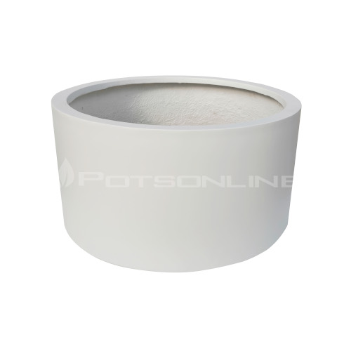 Potsonline - Lightweight Satin Squat Cylinder Planter