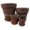 Potsonline - Small Pots - Rust Flower Pot with matching Saucer