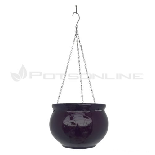 PLW29GL Bowl Hanging Pot- Dark Purple